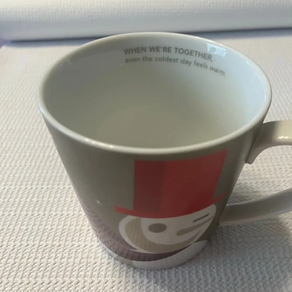 Lot of 2 Starbucks coffee company Christmas mugs year 2011 snowman and birds
